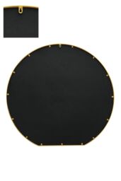 MirrorOutlet Gold Framed Flat Bottom Circular Garden Wall Mirror (105CM X 100CM) - Size: 1 Pack - thumbnail 4