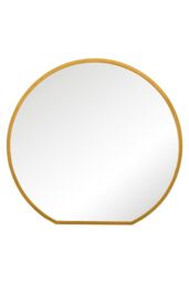 MirrorOutlet Gold Framed Flat Bottom Circular Garden Wall Mirror (105CM X 100CM) - Size: 1 Pack - thumbnail 3