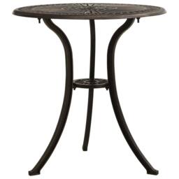 Berkfield Home Beautiful 3 Piece Bistro Set Cast Aluminium Bronze in Brown - thumbnail 6