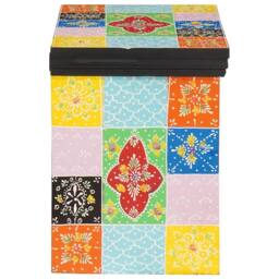 Berkfield Home Classic Bedside Cabinet Multicoloured Solid Wood with Paint - thumbnail 4