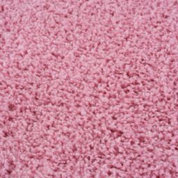 THE RUGS Pink Plain Soft High Pile Shaggy Rugs & Runners Living Room Bedroom - Size: 120 cm x 170 cm - thumbnail 3