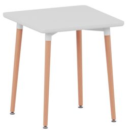Home Discount Vida Designs Batley 2 Seater Square Dining Table MDF Solid Beech Wood Dining Kitchen Furniture in White - thumbnail 8