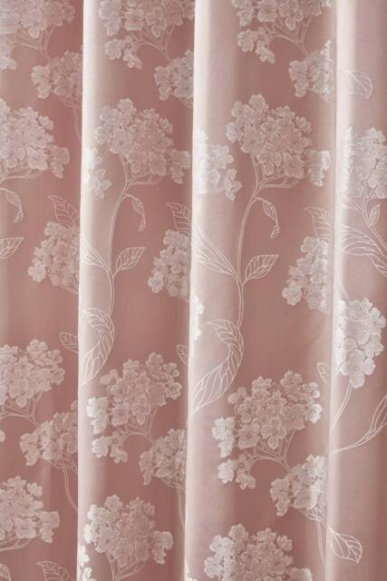 New Edge Blinds Element Geo Thermal Blackout Eyelet Curtains in Pink - Size: 168 cm width x 229 cm drop - image 1