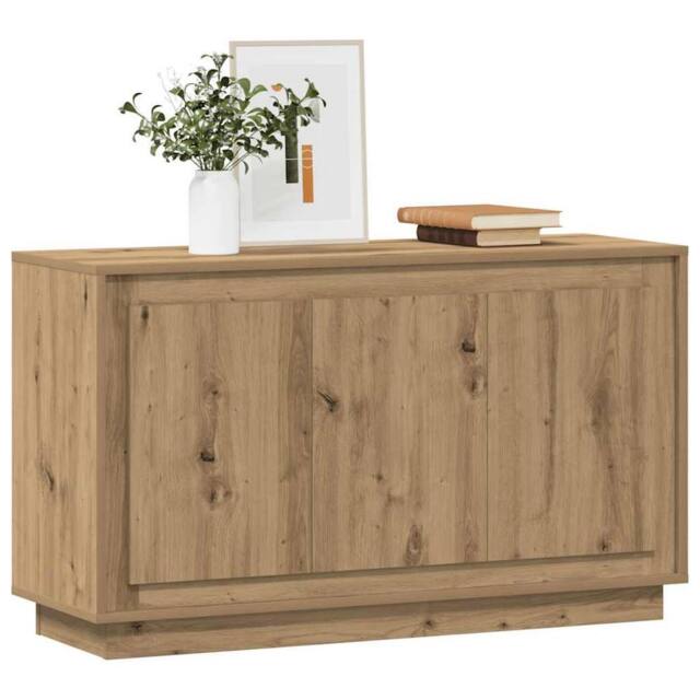 Berkfield Home Sideboard Artisan Oak 102x35x55 cm Engineered Wood in Brown - Size: 102 x 35 x 55 cm - image 1