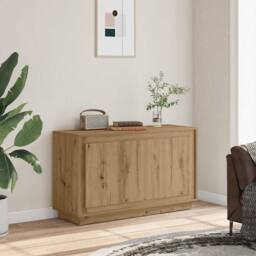 Berkfield Home Sideboard Artisan Oak 102x35x55 cm Engineered Wood in Brown - Size: 102 x 35 x 55 cm - thumbnail 2