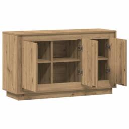 Berkfield Home Sideboard Artisan Oak 102x35x55 cm Engineered Wood in Brown - Size: 102 x 35 x 55 cm - thumbnail 7