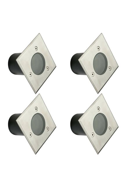 CGC Lighting Myah Four Square Small Stainless Steel Inground Or Decking Lights in Metallics - image 1