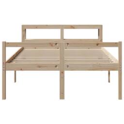 Berkfield Home Senior Bed with Headboard without Mattress 140x190 cm in Natural - thumbnail 4