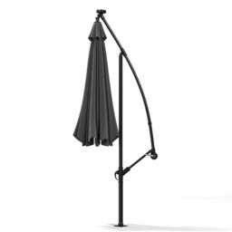 Living and Home 3m Cantilever Garden Parasol with LED Light（Base is not included） in Grey - thumbnail 9