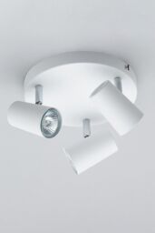 BHS Lighting Barley Spotlight Plate Ceiling Light in White - thumbnail 2