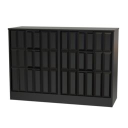 Ready Assembled 2 U Seattle 6 Drawer Wide Chest (Ready Assembled) in True Black - thumbnail 3
