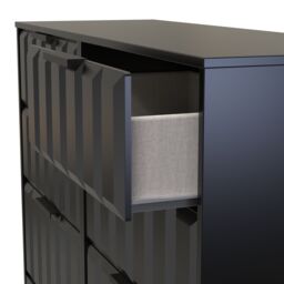 Ready Assembled 2 U Seattle 6 Drawer Wide Chest (Ready Assembled) in True Black - thumbnail 5