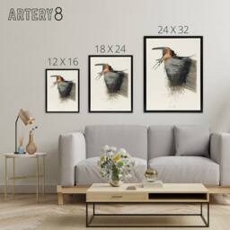 "Artery8 Birds of America Barn Swallow Audubon Nature Black Framed Canvas Art in White - Size: W12"" x H16""" - thumbnail 4