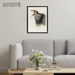 "Artery8 Birds of America Barn Swallow Audubon Nature Black Framed Canvas Art in White - Size: W12"" x H16""" - thumbnail 3