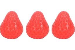 KDMD Set of 3 Strawberry Shaped Candles in Red - thumbnail 2