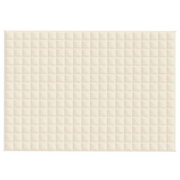 Berkfield Home Weighted Blanket Light Cream 138x200 cm Single 10 kg Fabric - thumbnail 3