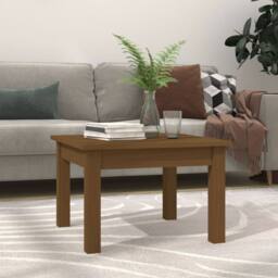 Berkfield Home Coffee Table Honey Brown 45x45x30 cm Solid Wood Pine - Size: 45 x 45 x 30 cm - thumbnail 2
