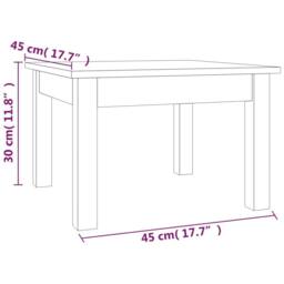 Berkfield Home Coffee Table Honey Brown 45x45x30 cm Solid Wood Pine - Size: 45 x 45 x 30 cm - thumbnail 7