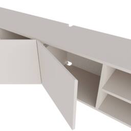 Decortie Conrad' Wall-Mounted Floating TV Stand with Soft-Close Doors in Beige - Size: 2 Pack - thumbnail 4