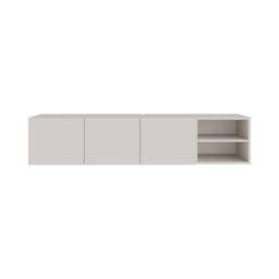 Decortie Conrad' Wall-Mounted Floating TV Stand with Soft-Close Doors in Beige - Size: 2 Pack - thumbnail 2