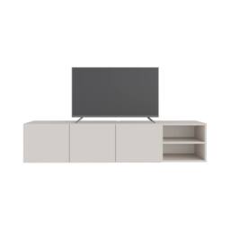 Decortie Conrad' Wall-Mounted Floating TV Stand with Soft-Close Doors in Beige - Size: 2 Pack - thumbnail 3