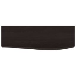 Berkfield Home Wall Shelf Dark Grey 60x20x4 cm Treated Solid Wood Oak - Size: 60 x 20 x 4 cm - thumbnail 4
