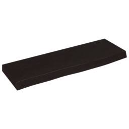 Berkfield Home Wall Shelf Dark Grey 60x20x4 cm Treated Solid Wood Oak - Size: 60 x 20 x 4 cm - thumbnail 3