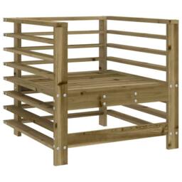 Berkfield Home Garden Chairs with Cushions 2 pcs Impregnated Wood Pine in Brown - thumbnail 7