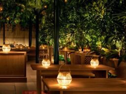 Leaper Solar Bamboo Carrying Basket Night Light Decorate Courtyard in Green - thumbnail 9