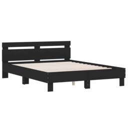 Berkfield Home Bed Frame with LED without Mattress Black 140x200 cm - thumbnail 6