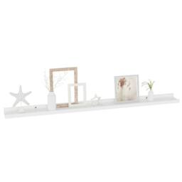 Berkfield Home Wall Shelves 2 pcs White 100x9x3 cm - Size: 100 x 9 x 3 cm - thumbnail 3