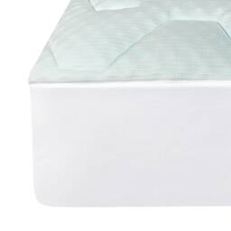 Lavio Double Pillowtop Memory Foam Mattress Topper Cover Bed Protector in Aqua - thumbnail 5