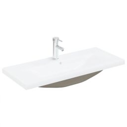 Berkfield Home Bathroom Sink Cabinet with Built-in Basin Black Oak Engineered Wood - thumbnail 5