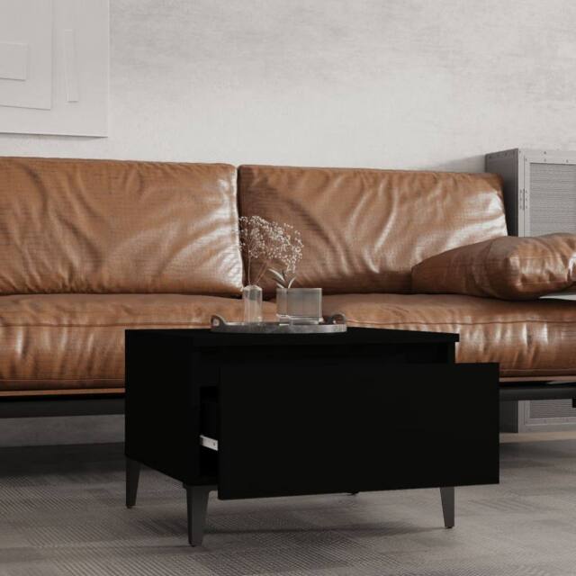Berkfield Home Side Table Black 50x46x35 cm Engineered Wood - Size: 50 x 46 x 35 cm - image 1