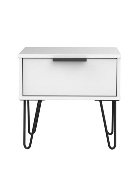 Ready Assembled 2 U Fuji 1 Drawer Bedside (Ready Assembled) in White - image 1