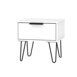 Ready Assembled 2 U Fuji 1 Drawer Bedside (Ready Assembled) in White - thumbnail 2