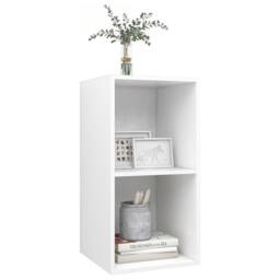 Berkfield Home Practical Wall-mounted TV Cabinet White 37x37x72 cm Engineered Wood - Size: 37 x 37 x 72 cm - thumbnail 1