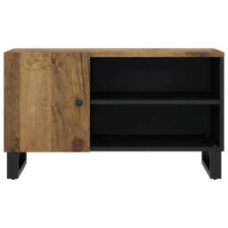 Berkfield Home TV Cabinet 80x33x46 cm Solid Wood Mango&Engineered Wood in Brown - Size: 80 x 33 x 46 cm - thumbnail 5