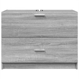 Berkfield Home Sink Cabinet Grey Sonoma 78x37x59 cm Engineered Wood - Size: 78 x 37 x 59 cm - thumbnail 4