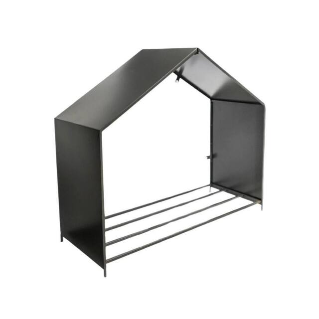 Lemon Pavilion Furniture and Decor Outdoor House Log Storage - L38 x W100 x H88 cm - Zinc in Grey - image 1
