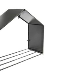 Lemon Pavilion Furniture and Decor Outdoor House Log Storage - L38 x W100 x H88 cm - Zinc in Grey - thumbnail 4