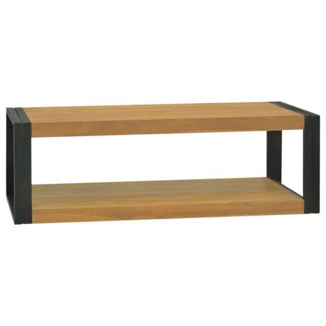 Berkfield Home Bathroom Cabinet 120x45x35 cm Solid Wood Teak in Brown - Size: 120 x 45 x 35 cm - image 1