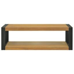Berkfield Home Bathroom Cabinet 120x45x35 cm Solid Wood Teak in Brown - Size: 120 x 45 x 35 cm - thumbnail 2