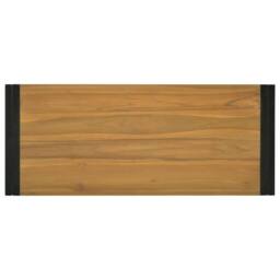 Berkfield Home Bathroom Cabinet 120x45x35 cm Solid Wood Teak in Brown - Size: 120 x 45 x 35 cm - thumbnail 4