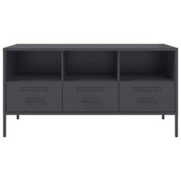 Berkfield Home TV Cabinet Anthracite 100.5x39x50.5 cm Steel in Charcoal - thumbnail 6