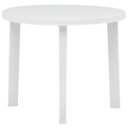 Berkfield Home Garden Table White 89 cm Plastic