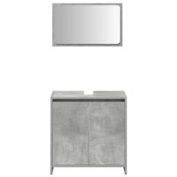 Berkfield Home 3 Piece Bathroom Furniture Set Concrete Grey Engineered Wood - thumbnail 5
