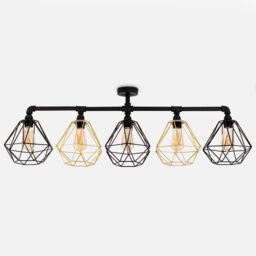 ValueLights Luiggi Black Ceiling Bar Light - thumbnail 2
