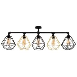 ValueLights Luiggi Black Ceiling Bar Light - thumbnail 1