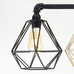 ValueLights Luiggi Black Ceiling Bar Light - thumbnail 4
